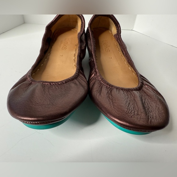Tieks Gavrieli Size 7 Leather Ballet Flats Slip On Shoes Raspberry Truffle RARE! - Picture 5 of 11